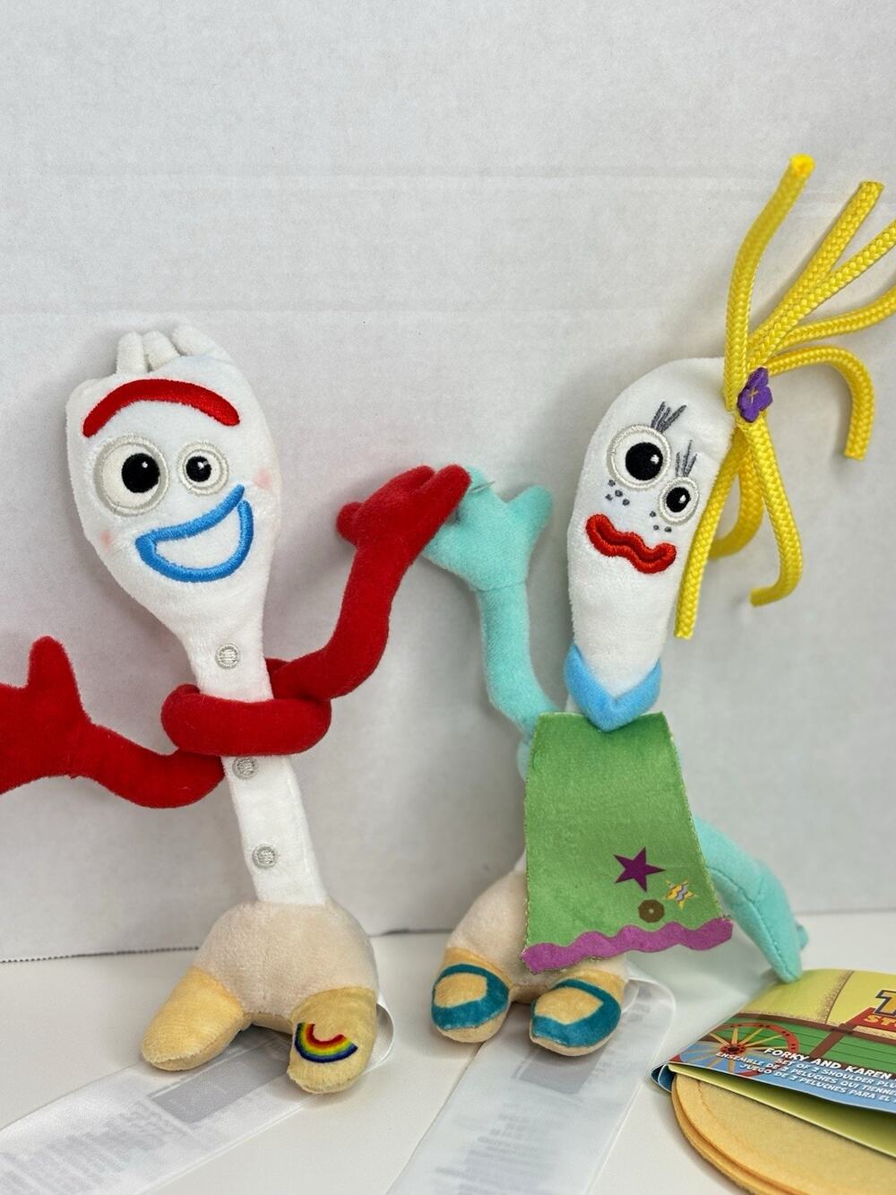 Disney Pixar Toy Story Forky & Karen Beverly Shoulder Plush Set of 2 w/ Tags